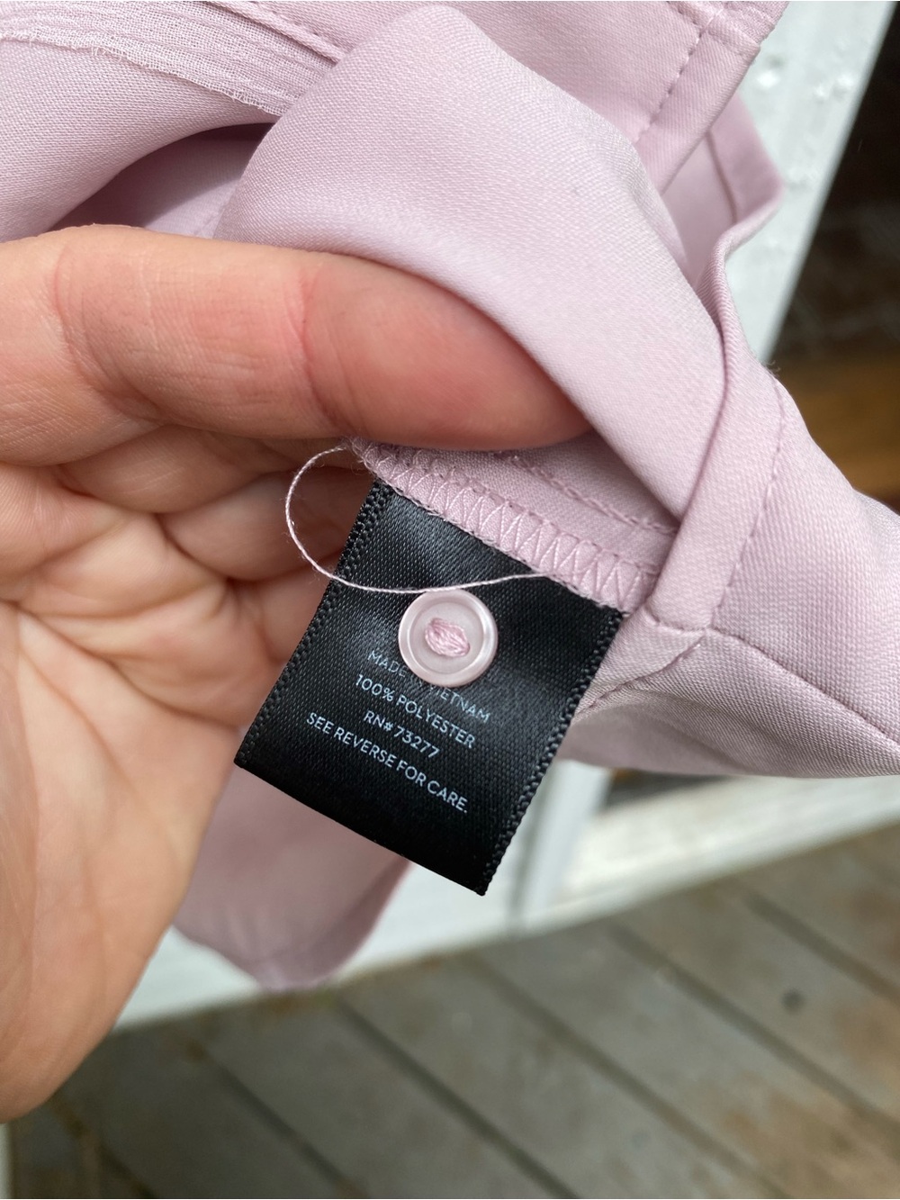 Light Mauve Lilac Blush Short Sleeve Blouse with Chest Pocket Simply Vera Wang - Picture 7 of 9